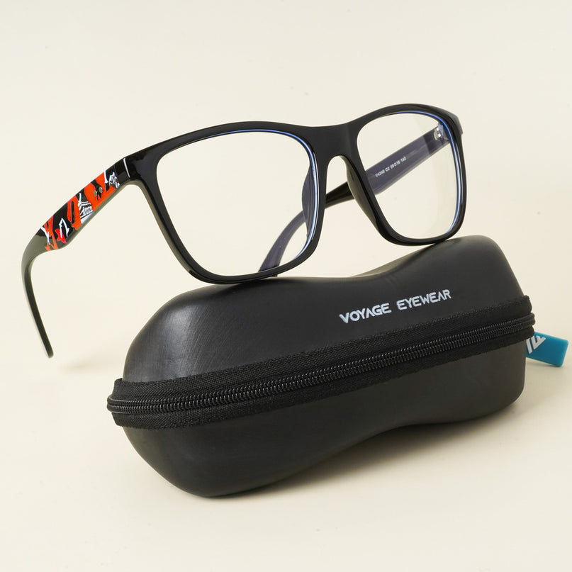 Voyage Shine Black Square Eyeglasses for Men & Women - MG4810