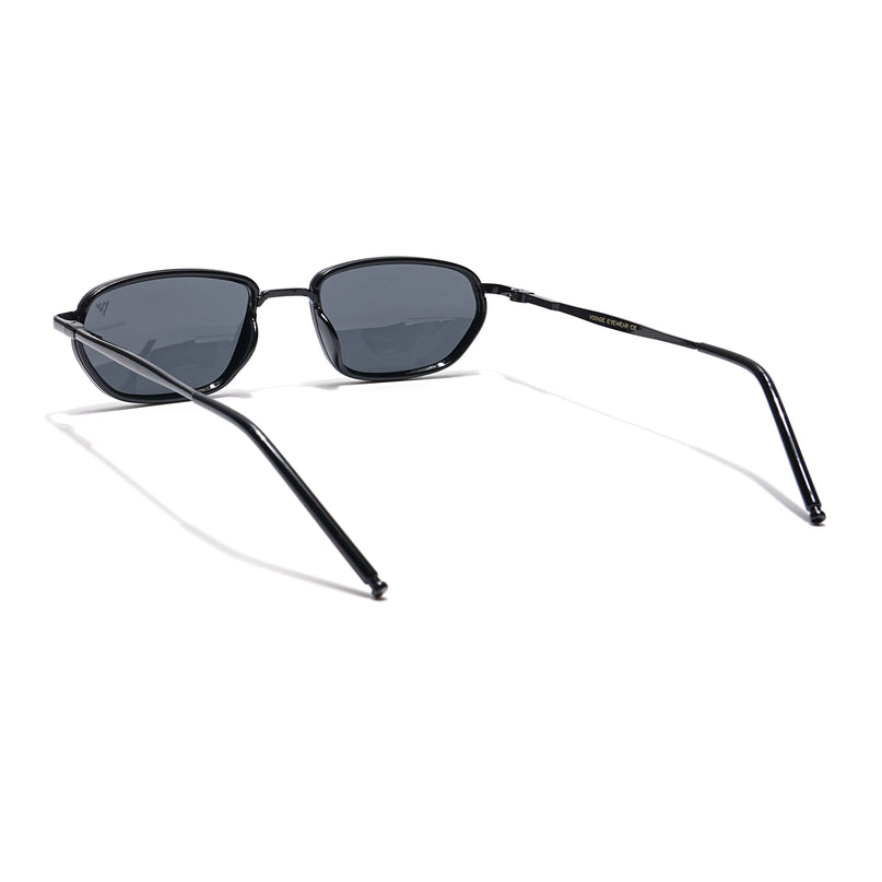 Marshall | Black Unisex Polarized Sunglasses | Black Lens - PMG6050