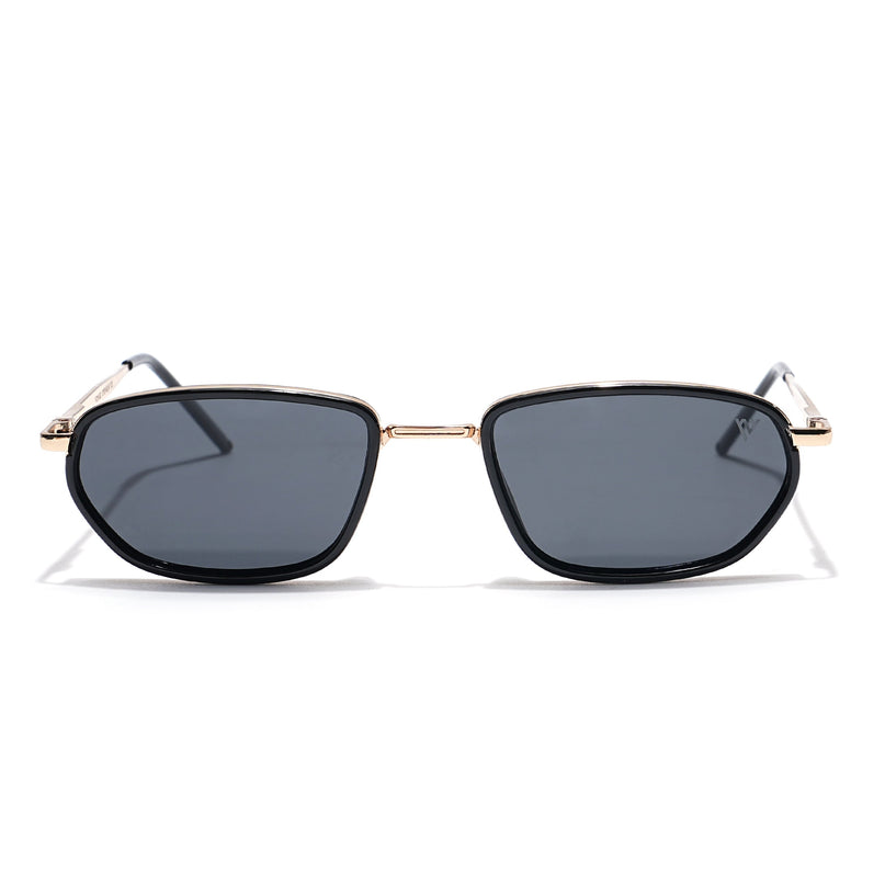 Marshall | Golden Unisex Polarized Sunglasses | Black Lens - PMG6095