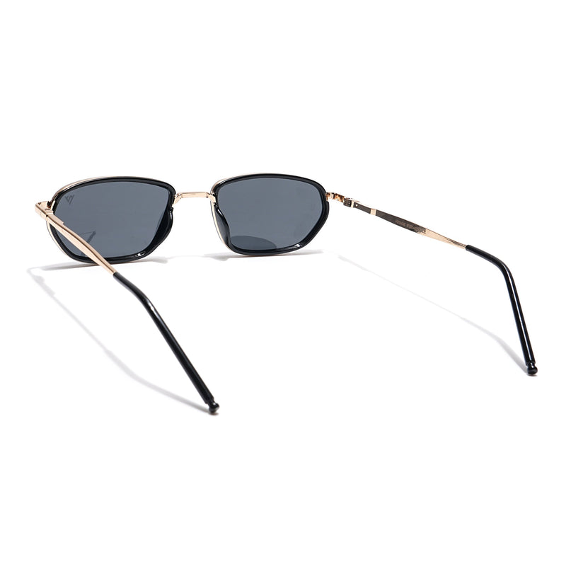 Marshall | Golden Unisex Polarized Sunglasses | Black Lens - PMG6095