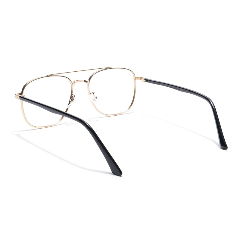 Eyejack Photochromic Golden Wayfarer Eyeglasses for Men & Women (9002CL737-C3)