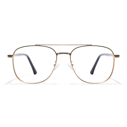 Eyejack Photochromic Golden Wayfarer Eyeglasses for Men & Women (9002CL737-C3)