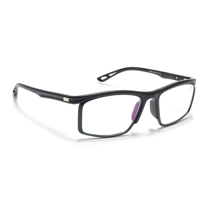 Voyage Select Black & Olive Wrap Around Eyeglasses for Men & Women - SLMG6494-C1