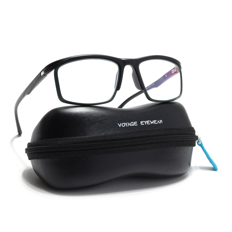 Voyage Select Black & Olive Wrap Around Eyeglasses for Men & Women - SLMG6494-C1