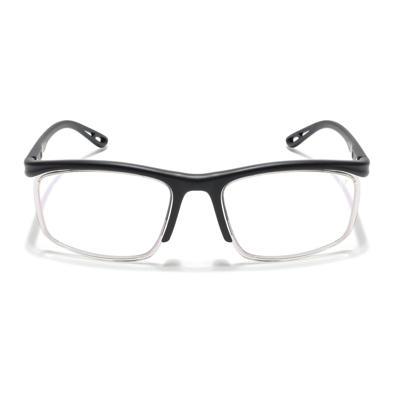 Voyage Select Black & Transparent Wrap Around Eyeglasses for Men & Women - SLMG6495-C2