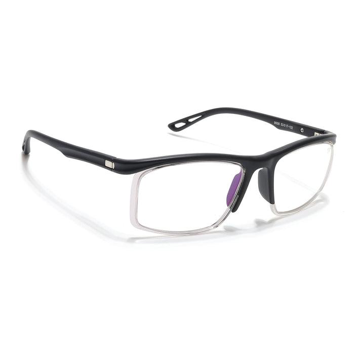 Voyage Select Black & Transparent Wrap Around Eyeglasses for Men & Women - SLMG6495-C2