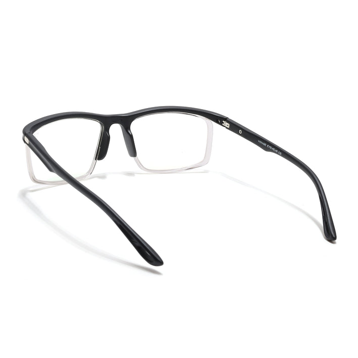 Voyage Select Black & Transparent Wrap Around Eyeglasses for Men & Women - SLMG6495-C2