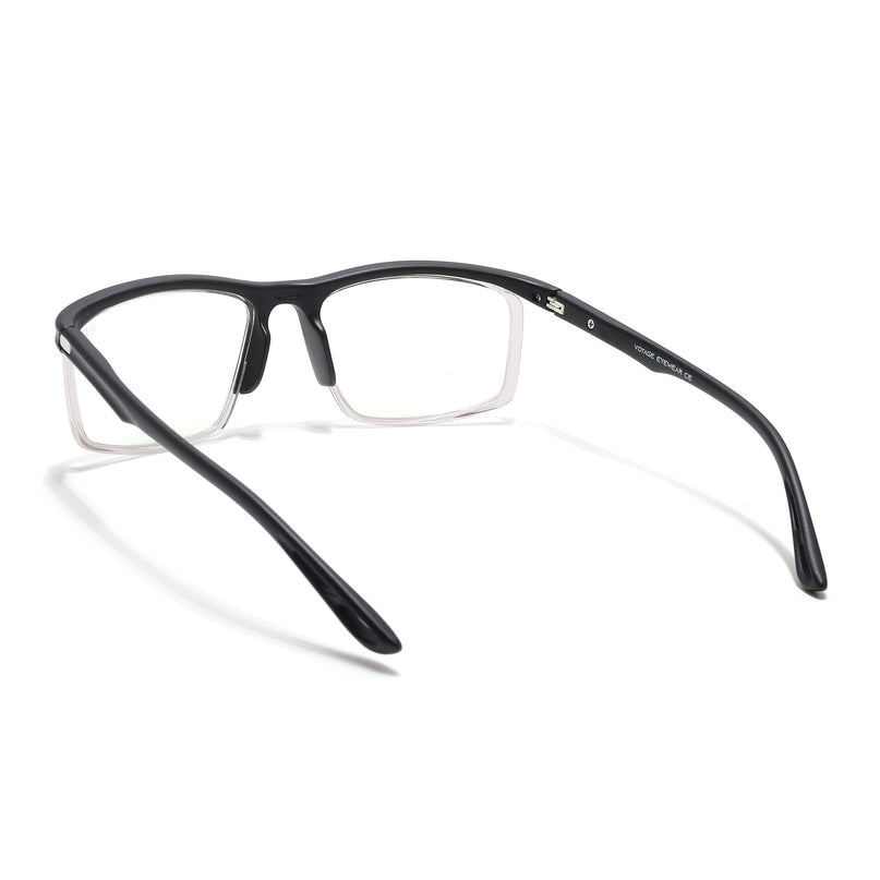 Voyage Select Black & Transparent Wrap Around Eyeglasses for Men & Women - SLMG6495-C2