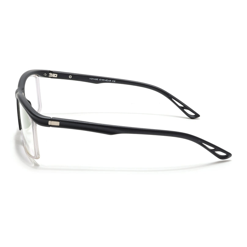 Voyage Select Black & Transparent Wrap Around Eyeglasses for Men & Women - SLMG6495-C2