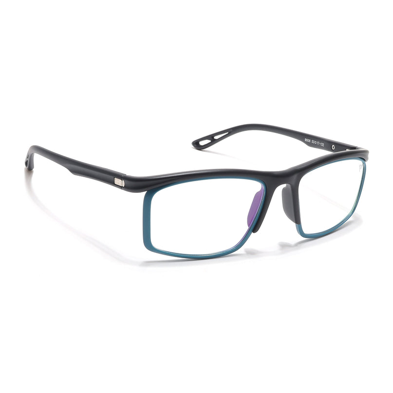 Voyage Select Black & Blue Wrap Around Eyeglasses for Men & Women - SLMG6496-C3