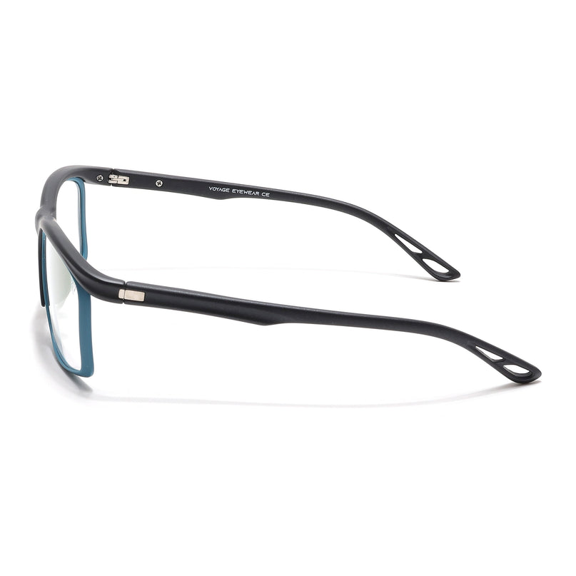 Voyage Select Black & Blue Wrap Around Eyeglasses for Men & Women - SLMG6496-C3