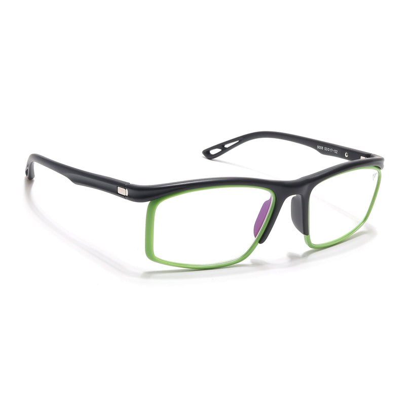 Voyage Select Black & Green Wrap Around Eyeglasses for Men & Women - SLMG6497-C4