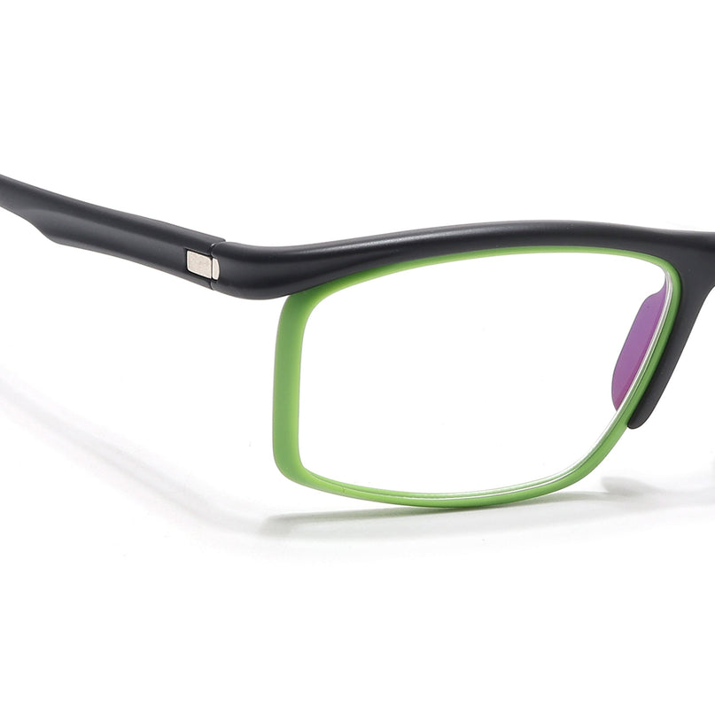 Voyage Select Black & Green Wrap Around Eyeglasses for Men & Women - SLMG6497-C4