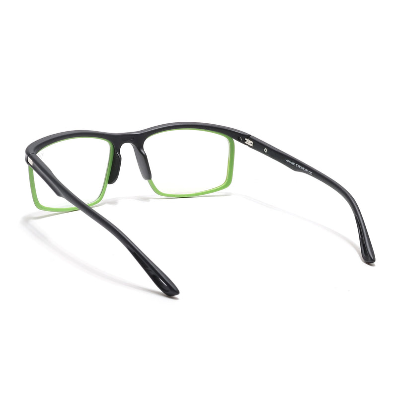 Voyage Select Black & Green Wrap Around Eyeglasses for Men & Women - SLMG6497-C4