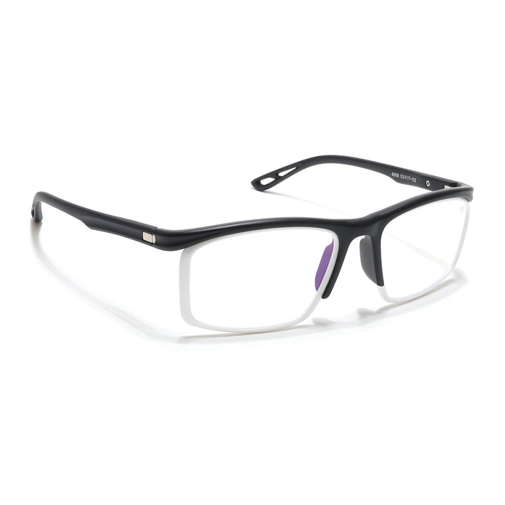 Voyage Select Black & White Wrap Around Eyeglasses for Men & Women - SLMG6498-C5