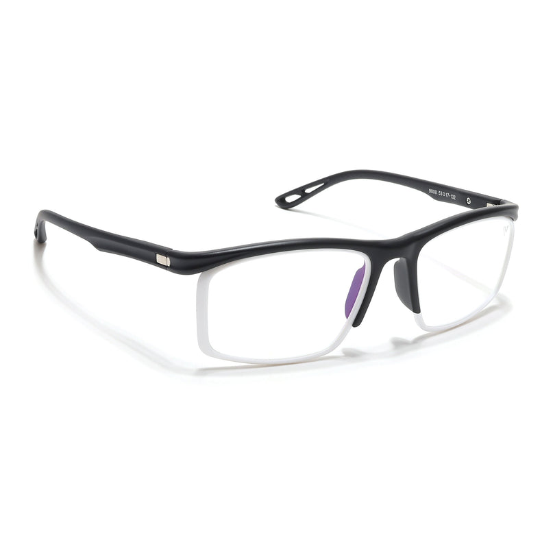 Voyage Select Black & White Wrap Around Eyeglasses for Men & Women - SLMG6498-C5
