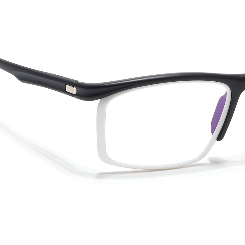 Voyage Select Black & White Wrap Around Eyeglasses for Men & Women - SLMG6498-C5