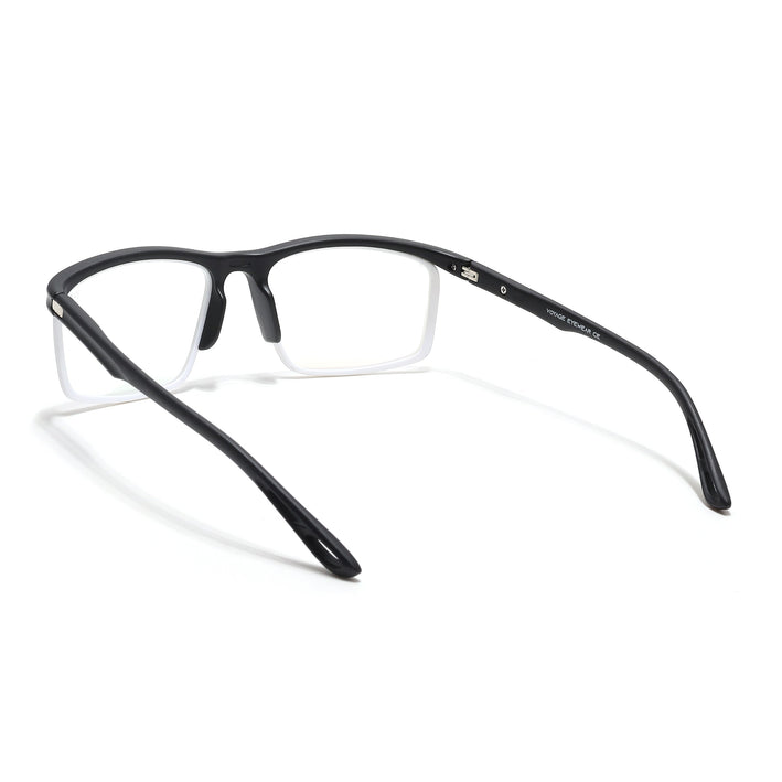 Voyage Select Black & White Wrap Around Eyeglasses for Men & Women - SLMG6498-C5