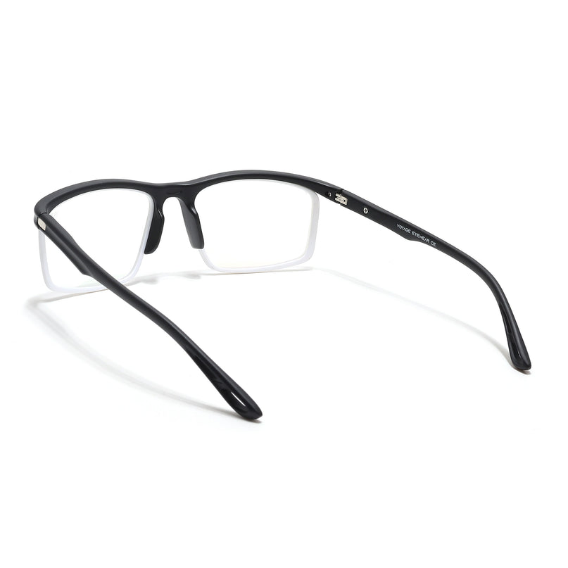 Voyage Select Black & White Wrap Around Eyeglasses for Men & Women - SLMG6498-C5