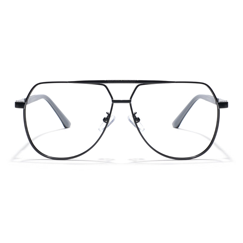 Eyejack Photochromic Black Aviator Eyeglasses for Men & Women (9008CL738-C1)