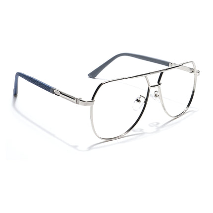 Eyejack Photochromic Silver Aviator Eyeglasses for Men & Women (9008CL739-C2)