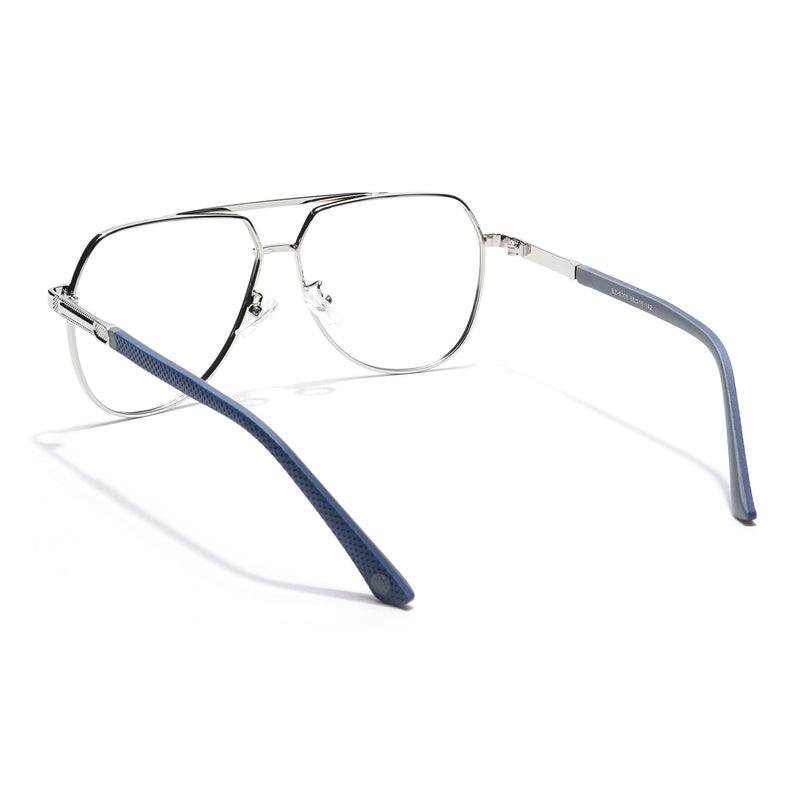Eyejack Photochromic Silver Aviator Eyeglasses for Men & Women (9008CL739-C2)
