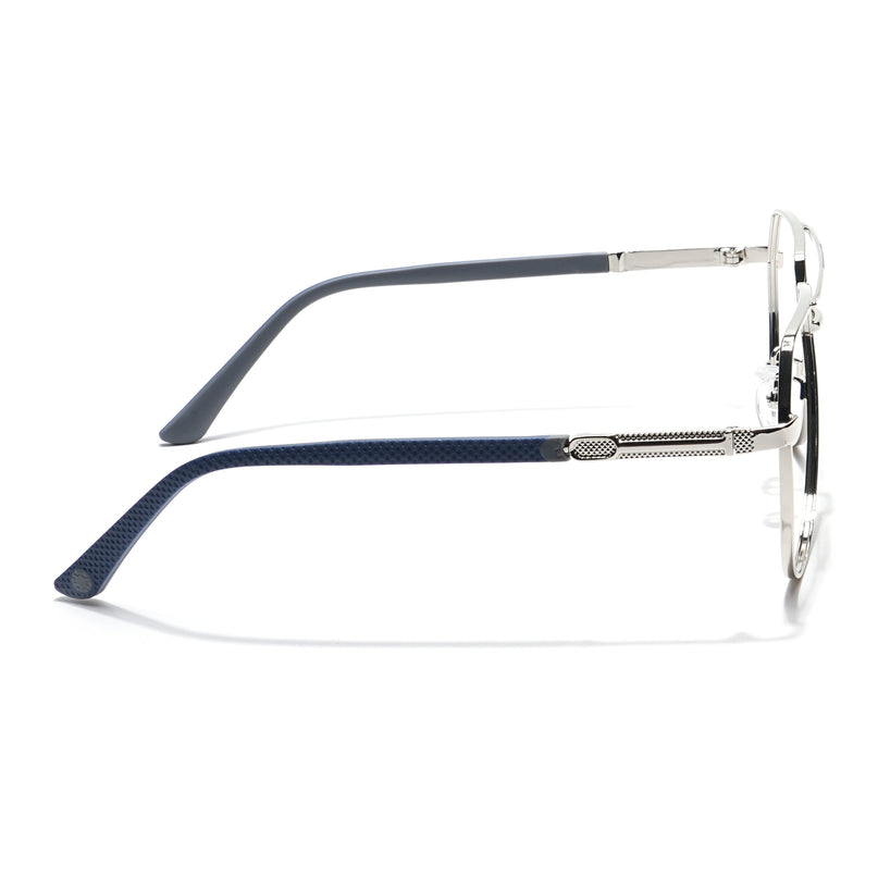Eyejack Photochromic Silver Aviator Eyeglasses for Men & Women (9008CL739-C2)