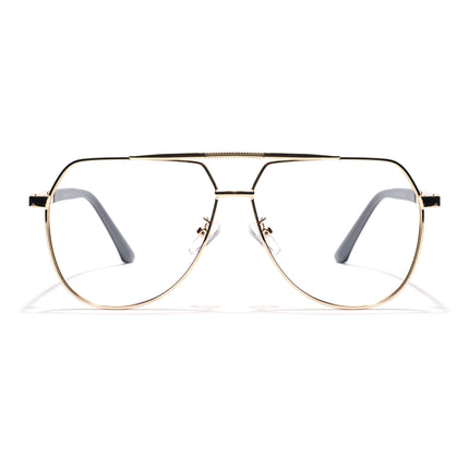 Eyejack Photochromic Golden Aviator Eyeglasses for Men & Women (9008CL740-C3)