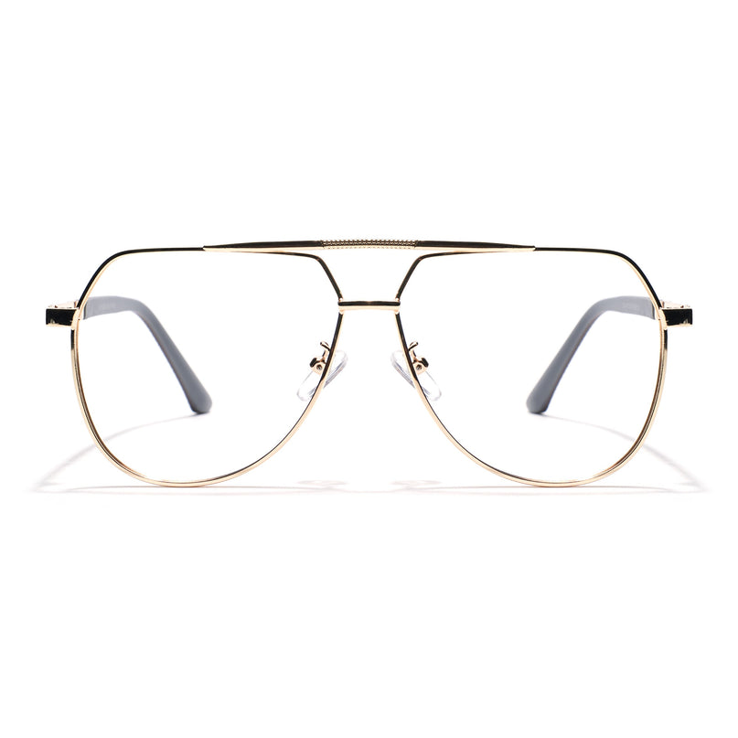 Eyejack Photochromic Golden Aviator Eyeglasses for Men & Women (9008CL740-C3)