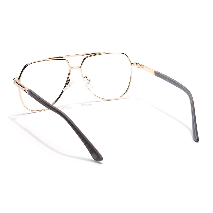 Eyejack Photochromic Golden Aviator Eyeglasses for Men & Women (9008CL740-C3)