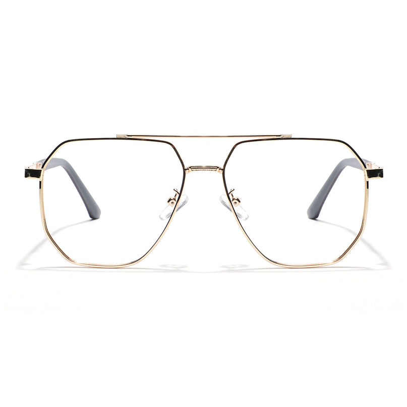 Eyejack Photochromic Golden Wayfarer Eyeglasses for Men & Women (9009CL743-C3)