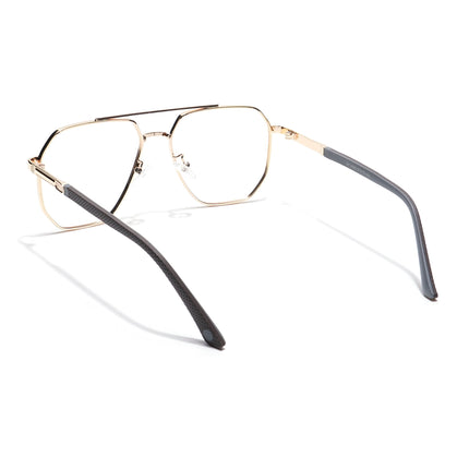 Eyejack Photochromic Golden Wayfarer Eyeglasses for Men & Women (9009CL743-C3)