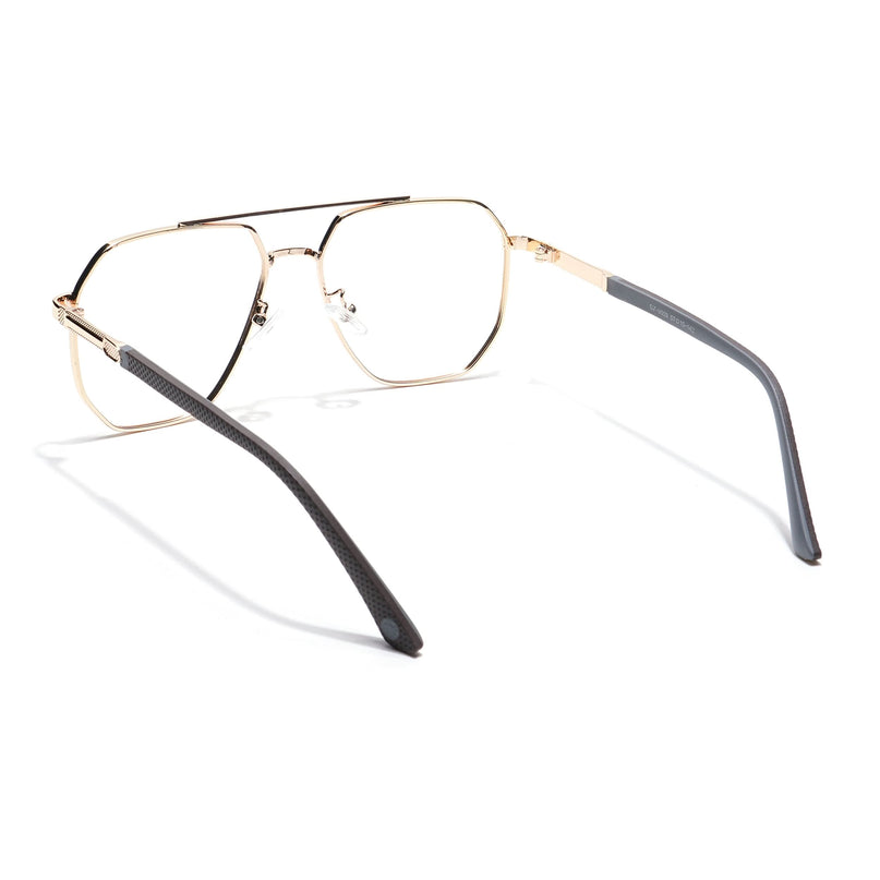 Eyejack Photochromic Golden Wayfarer Eyeglasses for Men & Women (9009CL743-C3)