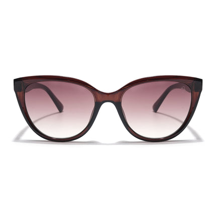Eyejack Brown & Clear Cateye Sunglasses for Women (90151CL760)