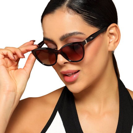 Eyejack Brown & Clear Cateye Sunglasses for Women (90151CL760)