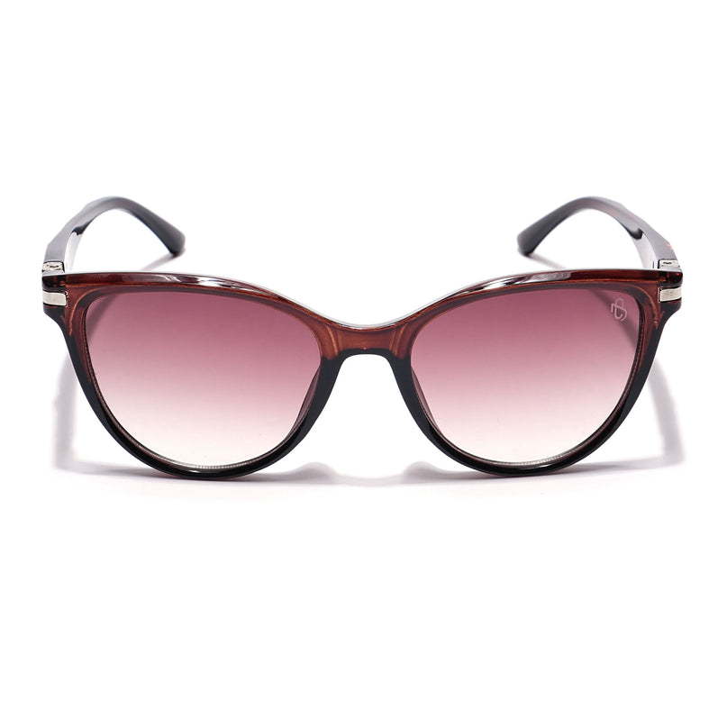 Eyejack Brown & Clear Cateye Sunglasses for Women (90160CL818)
