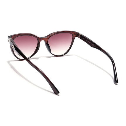 Eyejack Brown & Clear Cateye Sunglasses for Women (90160CL818)