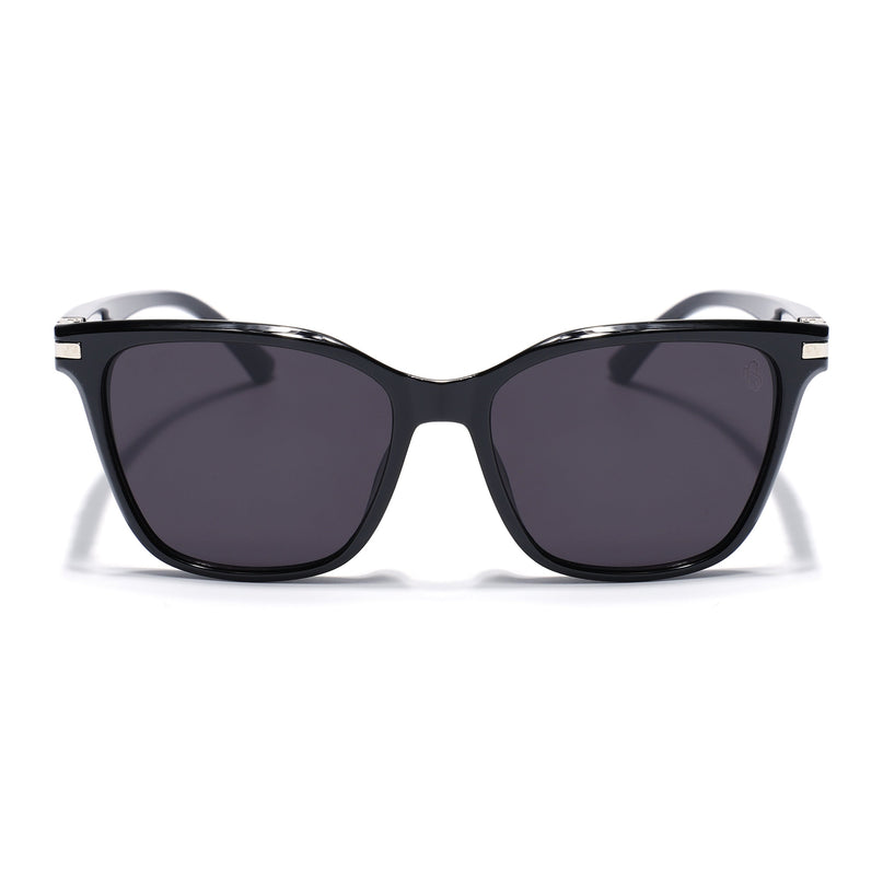 Eyejack Square Sunglasses for Men & Women (Black Lens | Black Frame - 90161CL770)