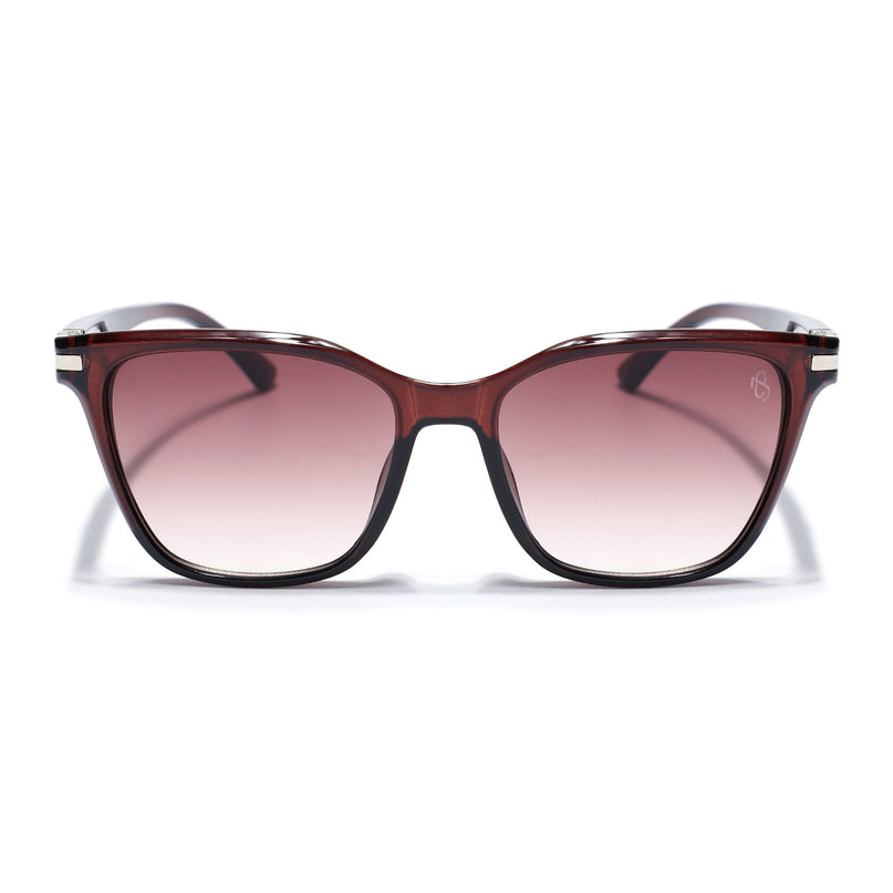 Eyejack Square Sunglasses for Men & Women (Brown & Clear Lens | Brown Frame - 90161CL771)