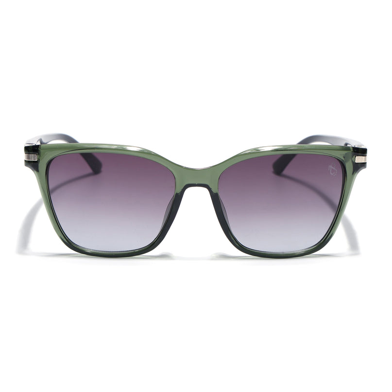 Eyejack Square Sunglasses for Men & Women (Grey & Clear Lens | Olive Frame - 90161CL774)