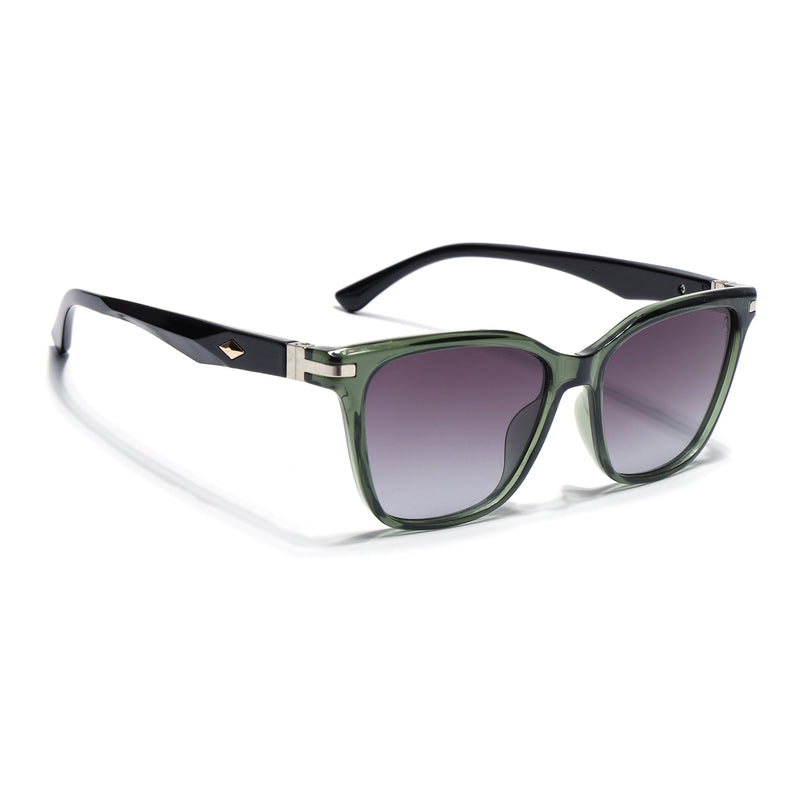 Eyejack Square Sunglasses for Men & Women (Grey & Clear Lens | Olive Frame - 90161CL774)