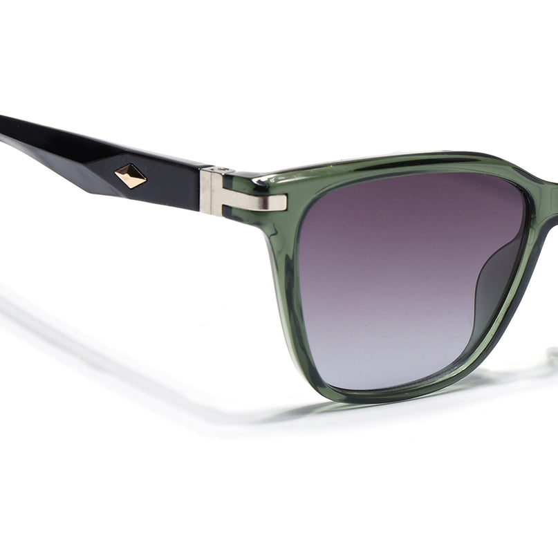 Eyejack Square Sunglasses for Men & Women (Grey & Clear Lens | Olive Frame - 90161CL774)