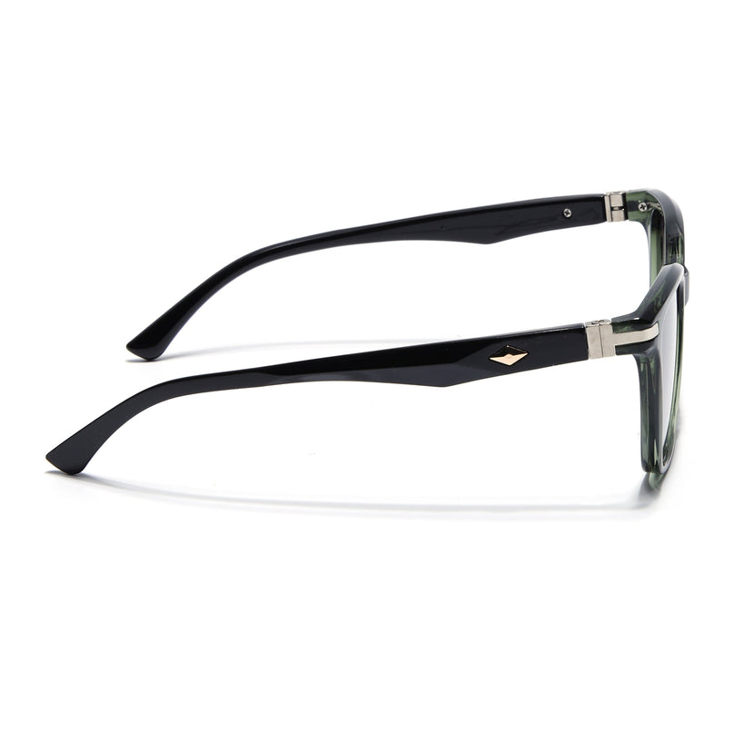 Eyejack Square Sunglasses for Men & Women (Grey & Clear Lens | Olive Frame - 90161CL774)