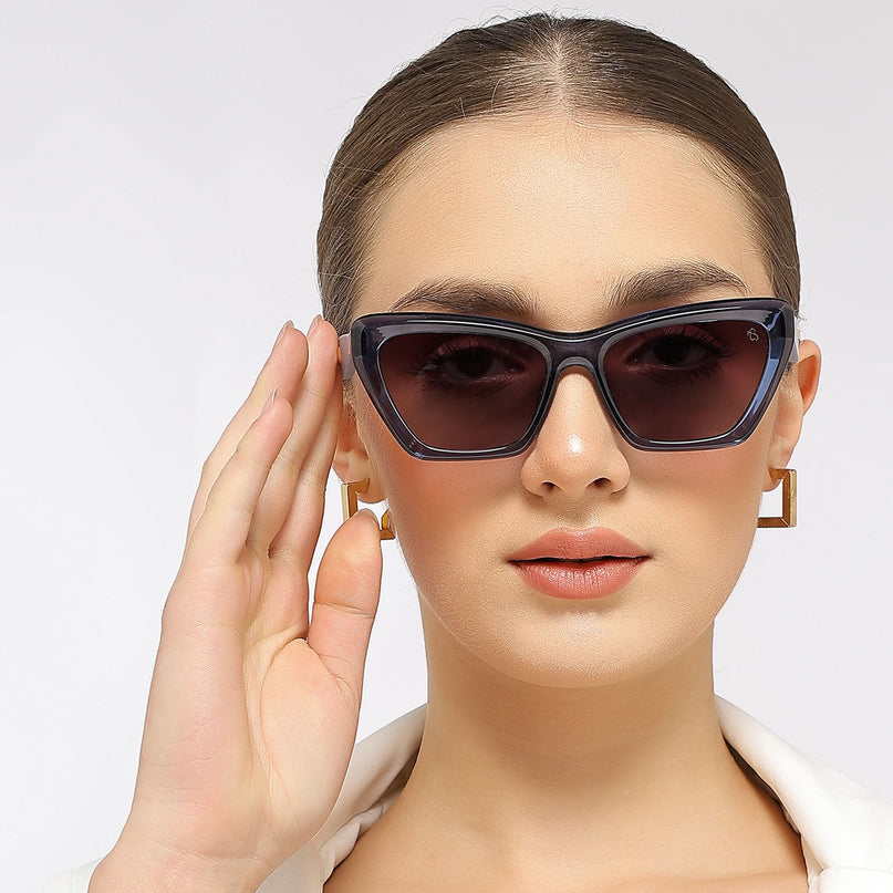 Eyejack Blue Cateye Sunglasses for Women (90165CL850)