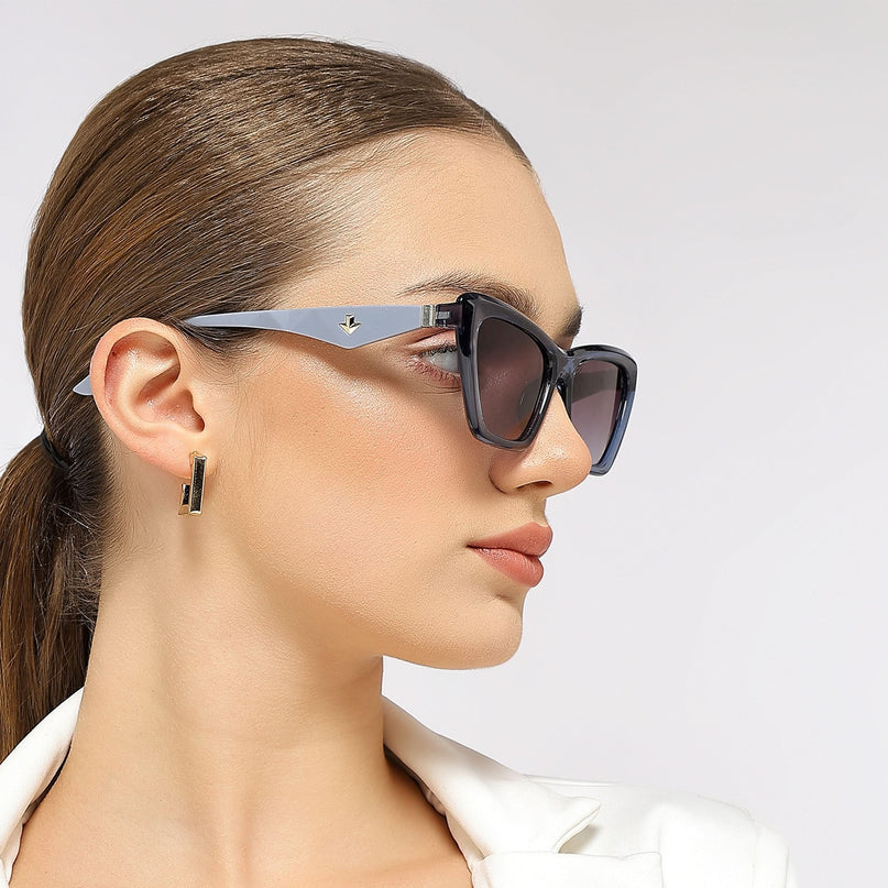 Eyejack Blue Cateye Sunglasses for Women (90165CL850)