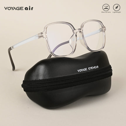 Voyage Air Grey Square Eyeglasses for Men & Women - MG4383-C5
