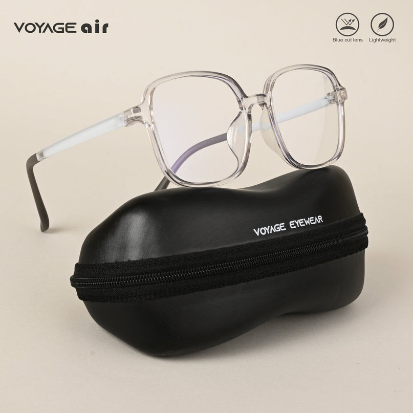 Voyage Air Grey Square Eyeglasses for Men & Women - MG4383-C5