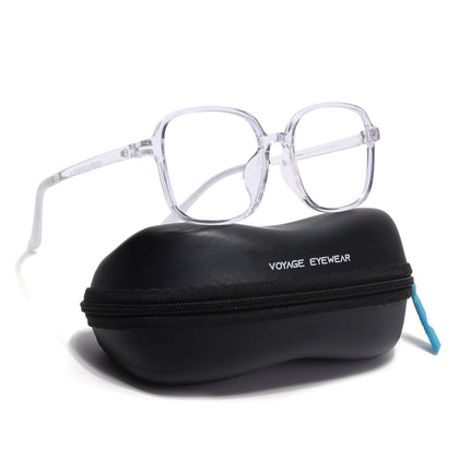 Voyage Air Transparent Square Eyeglasses for Men & Women - MG4384-C2