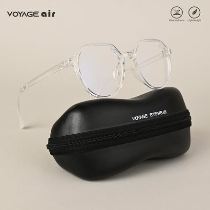 Voyage Air Transparent Round Eyeglasses for Men & Women - MG4389-C2