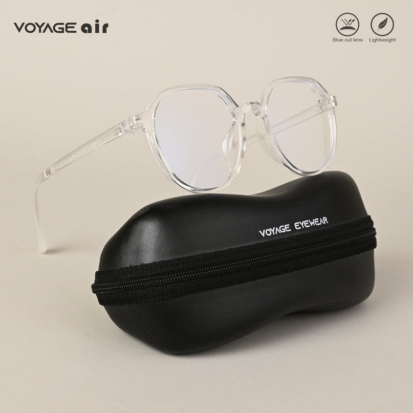Voyage Air Transparent Round Eyeglasses for Men & Women - MG4389-C2
